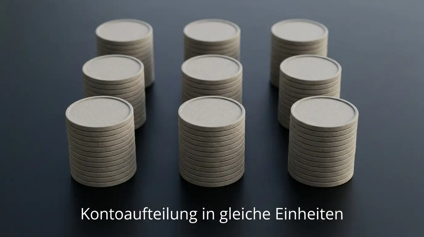 Eine Bankroll in gleich große Einheiten aufgeteilt, das Maß für jeden Einsatz