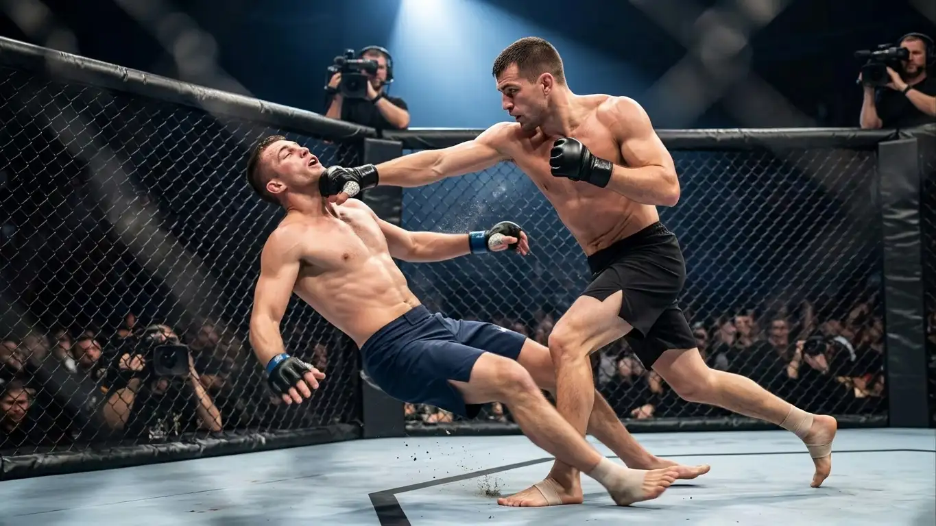 Früher Knockout in der ersten Runde, typische zeitliche Verteilung von KO-Finishs