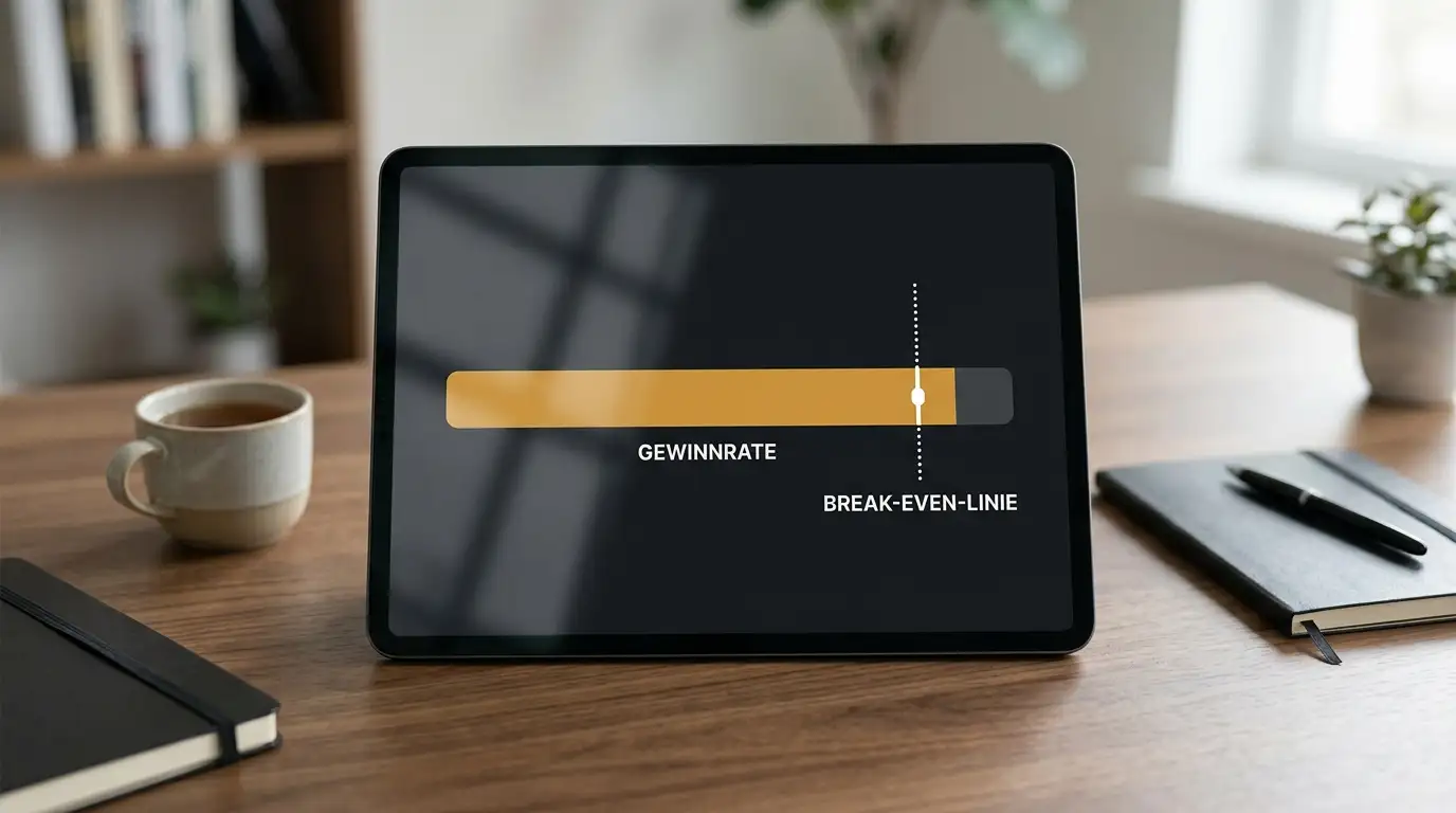 Schlichte Grafik zur Trefferquote von Favoriten gegenüber ihrer nötigen Gewinnschwelle