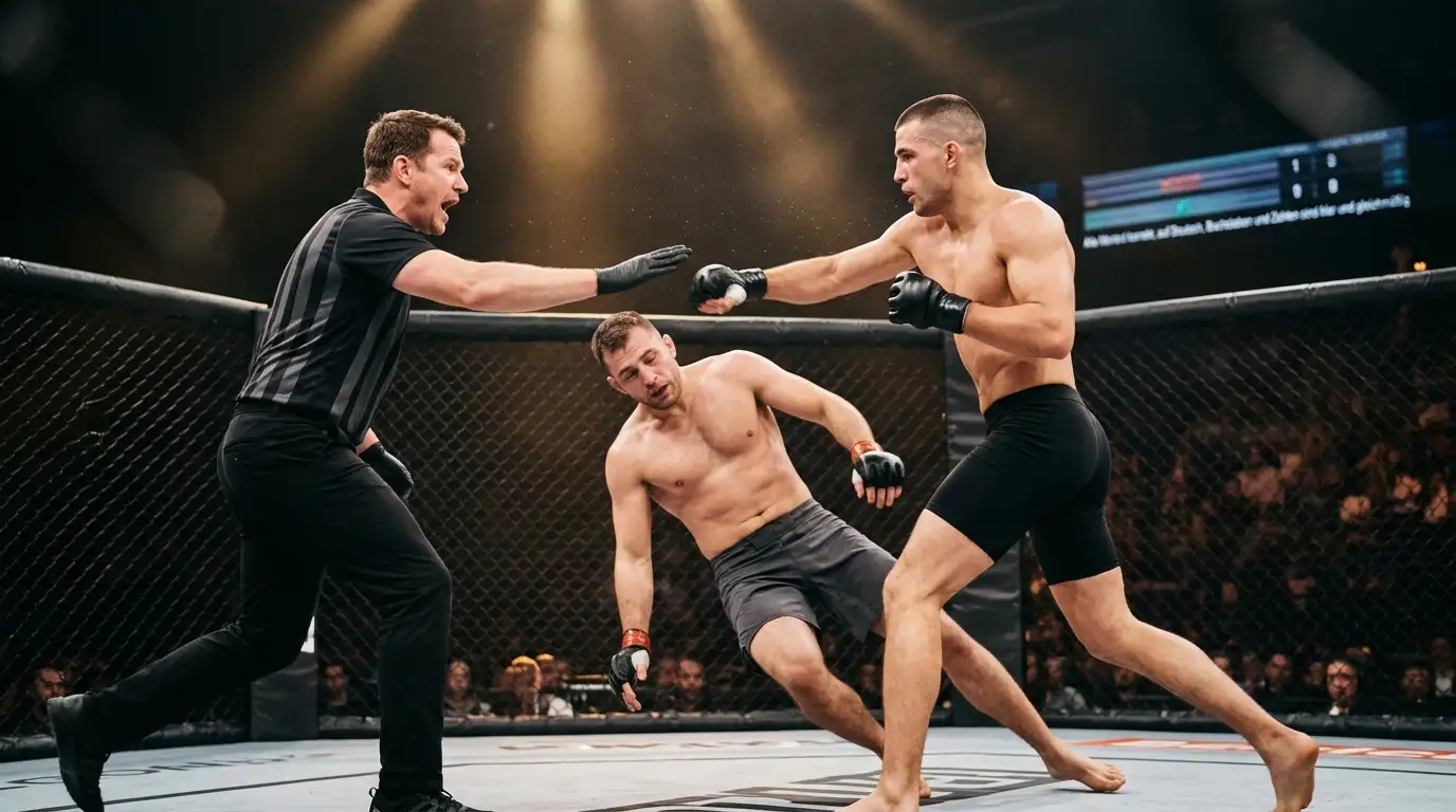 Vorzeitiges Kampfende per KO als Sinnbild für die Bedeutung der Finish-Raten in der UFC