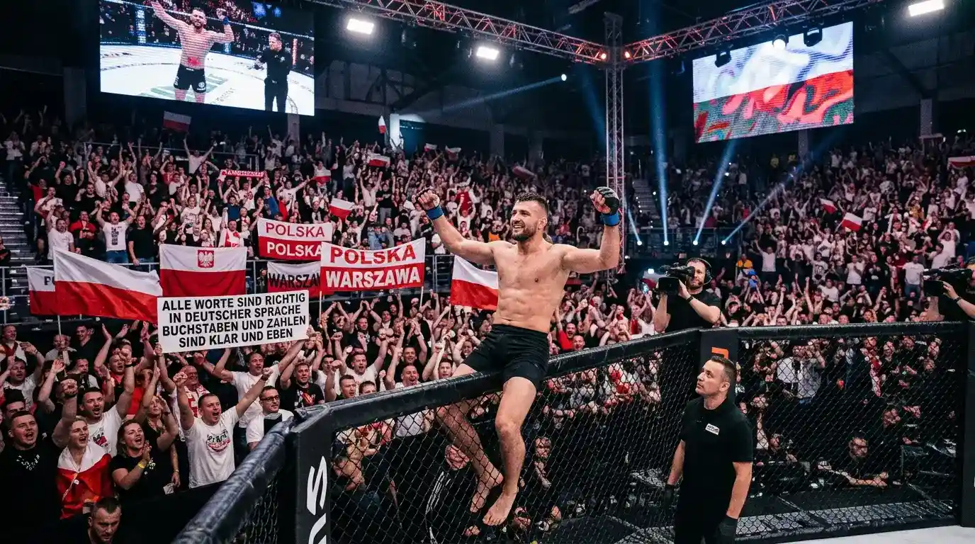 Lautstarke polnische Heimkulisse trägt einen lokalen KSW-Star im Käfig