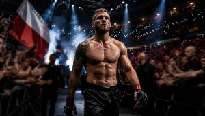 KSW-Kämpfer betritt die Arena vor ausverkauftem Publikum in Polen