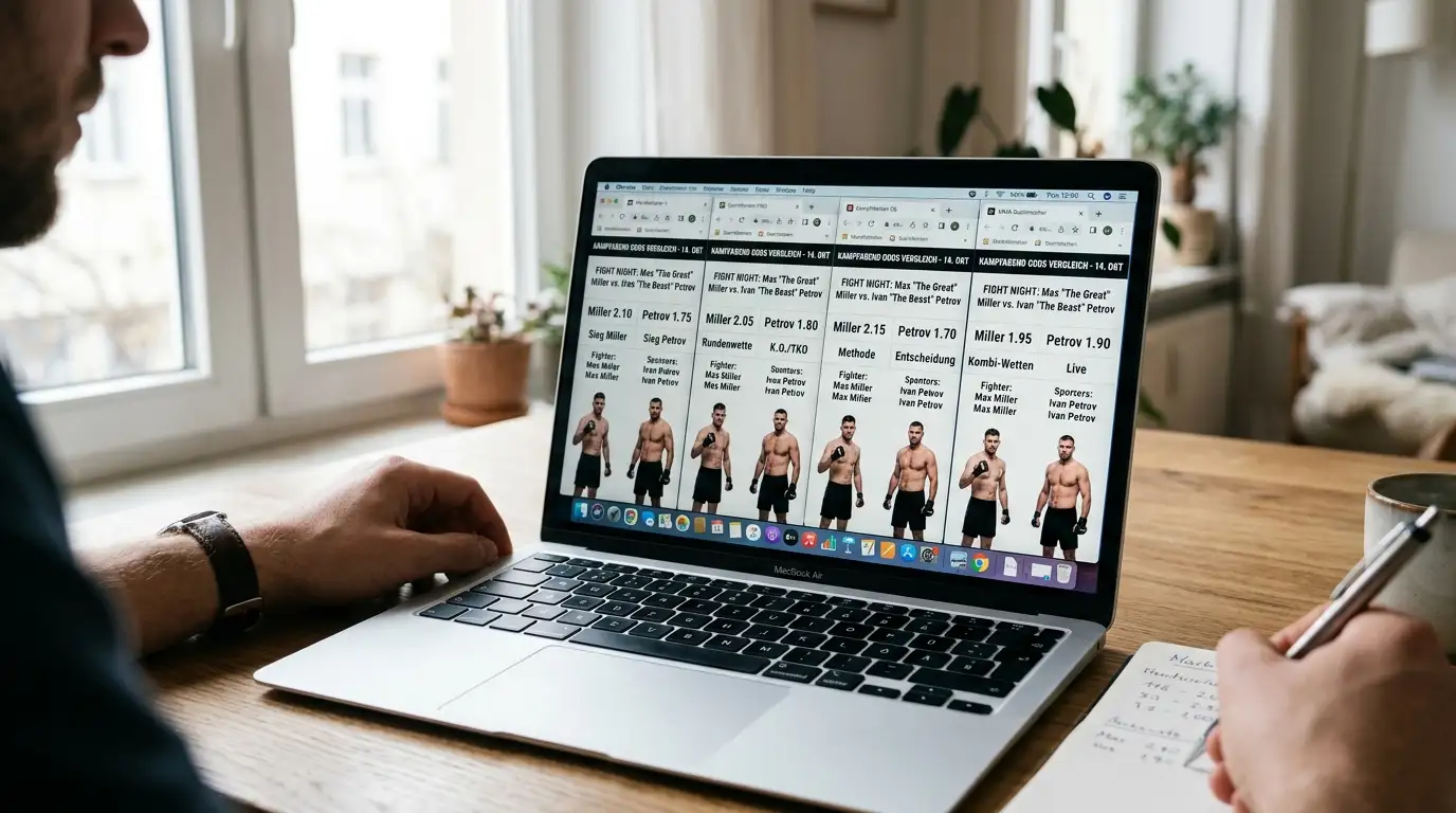 Mehrere Anbieter parallel im Browser für den Quotenvergleich geöffnet
