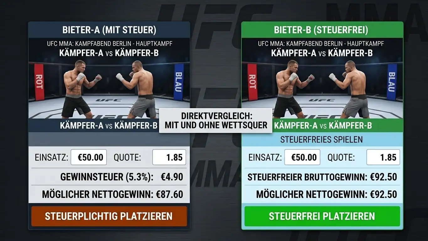 Anbieter behandeln die Wettsteuer unterschiedlich beim Quotenvergleich