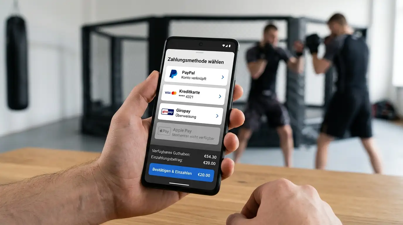 Eingeschränkte Verfügbarkeit von PayPal bei UFC-Wettanbietern