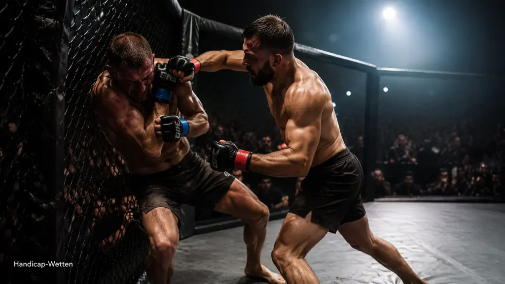 Dominanter Favorit drängt seinen Gegner im Octagon in die Defensive einer Handicap-Wette