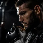 Konzentrierter MMA-Kämpfer vor dem Gang in den Käfig als Sinnbild der Value-Suche
