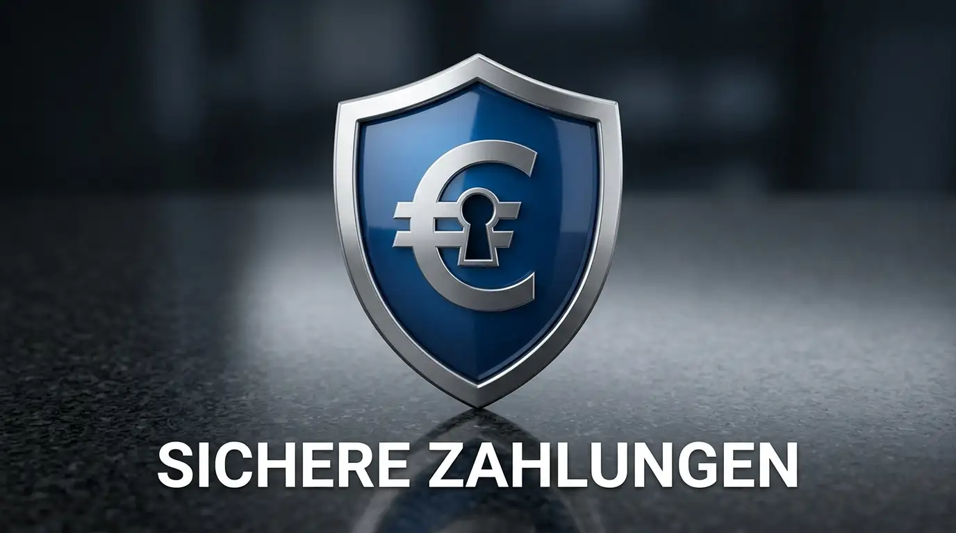 Euro-Symbol auf einem Sicherheitsschild als Sinnbild für sichere Zahlungsmethoden bei Wettanbietern